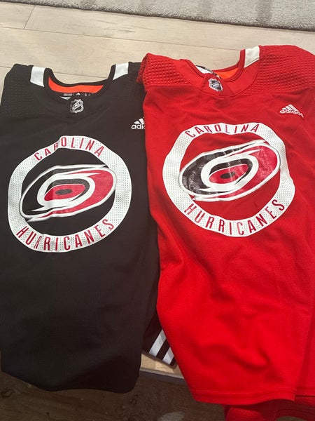 Hurricanes Adidas Practice Jersey Size 56 In Black & Red
