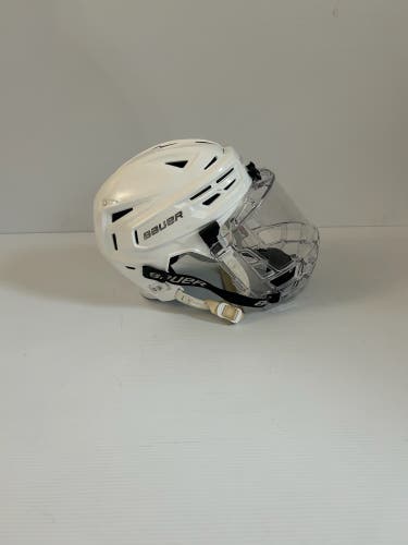 Used White Medium Bauer Re-Akt 150 Pro Stock Helmet