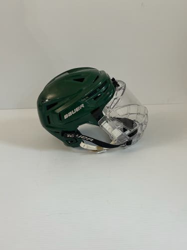 Used Green Medium Bauer Re-Akt 150 Pro Stock Helmet