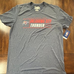 Oklahoma City Thunder Gray Graphic T-Shirt NBA Basketball Adult Large NWT