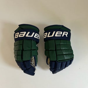 Used Size 15" Green/Blue Bauer Pro Series Pro Stock Gloves