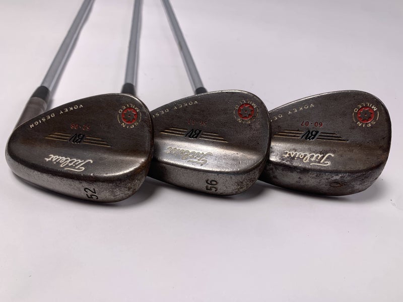 Titleist Vokey Spin Milled CC Oil Can Wedge Set 52* 8 56* 11 60* 7 Wedge Mens RH