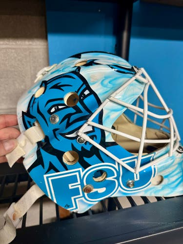 Bauer Hockey Goalie Mask - Fredonia State University - Warwick Straps and Reinforced Padding