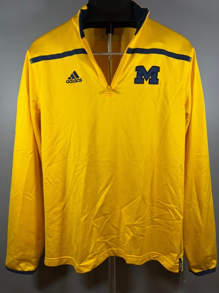 Michigan Wolverines Men’s Small Adidas Climalite Sideline Quarterzip Pullover