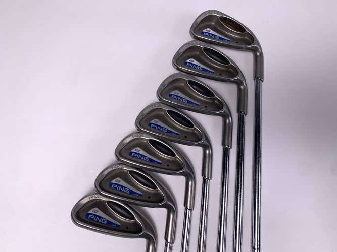Ping G2 Iron Set 5-PW+GW Black Dot Cushin Stiff Steel Mens RH Midsize Grips