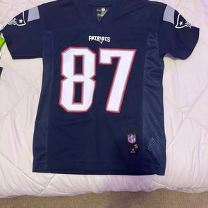 Blue Small Rob Gronkowski Boys Nike Patriots Jersey (Used)
