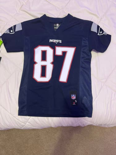 Blue Small Rob Gronkowski Boys Nike Patriots Jersey (Used)