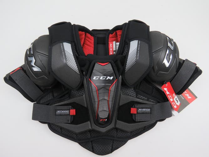 CCM JetSpeed FT1 NHL Pro Stock Hockey Shoulder Pads Black Small