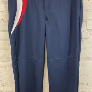 Teamwork Youth 100% Polyester Baseball Pants Navy Red White Medium 28-30