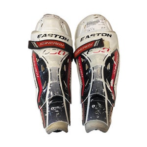 Used Easton SYNERGY Senior Shin Guards White 11" 11706-S000360777