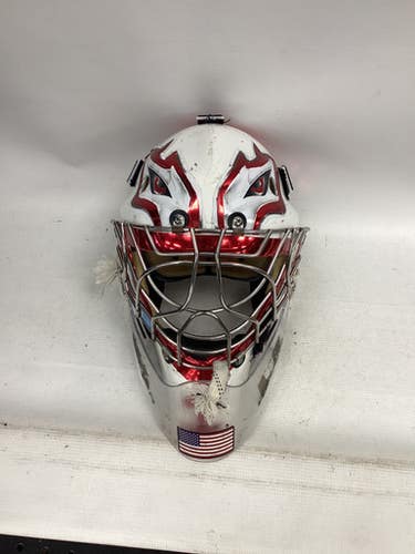 Used OTNY X1 TYPE D1 Senior Goalie Helmet/Mask White LG 11851-S000036495