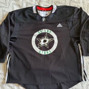 Black Adidas MIC Practice Jersey Sz58G Goalie Cut Dallas Stars