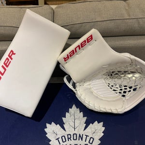 Brand New Pro Stock Bauer Digiprint Pro Goalie Glove & Blocker Set Martin
