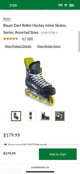 Bauer Inline Skates Size 8 (New)