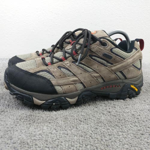 Merrell Moab 2 Mens 7.5 Wide Shoes Tan Beluga Waterproof Hiking Sneakers J08871W