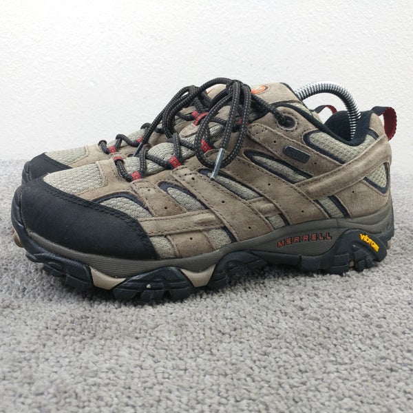 Merrell Moab 2 Mens 7.5 Wide Shoes Tan Beluga Waterproof Hiking Sneakers J08871W