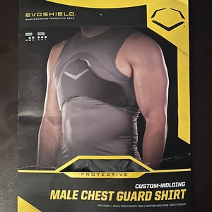 Evoshield Mens/ Boys Chest Guard 2x Sleeveless Shirt   Youth Small YS Baseball/ Softball