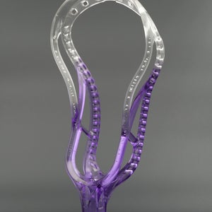 Custom Dyed N20 Lacrosse Head – Clear-to-Purple Fade – Unstrung