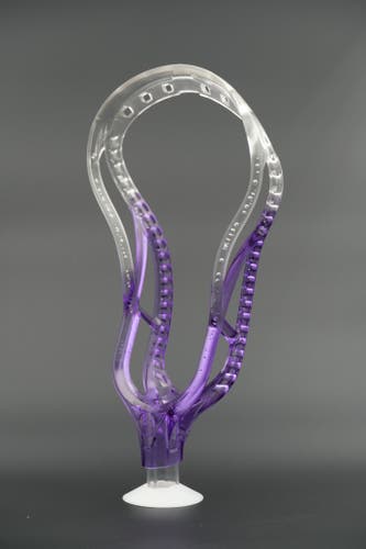Custom Dyed N20 Lacrosse Head – Clear-to-Purple Fade – Unstrung