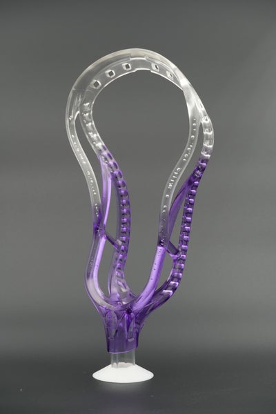 Custom Dyed N20 Lacrosse Head – Clear-to-Purple Fade – Unstrung