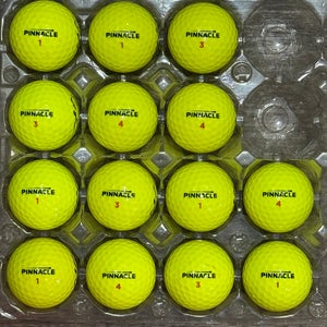14 Pinnacle Rush Yellow Golf Balls with Jackson Hole Logo