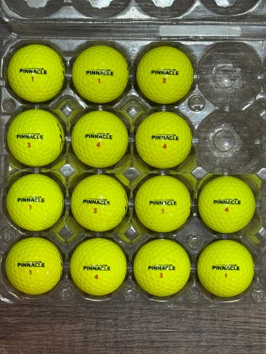 14 Pinnacle Rush Yellow Golf Balls with Jackson Hole Logo
