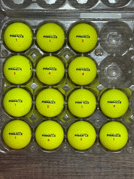 14 Pinnacle Rush Yellow Golf Balls with Jackson Hole Logo