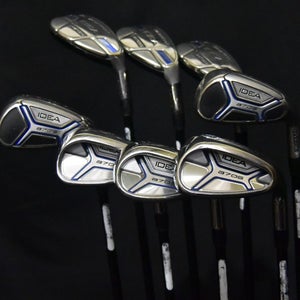 ADAMS IDEA A7 OS HYBRID SET 8 CLUB FLEX: SENIOR LENGTH: (5)39 IN RH NEW GRIP