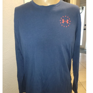 Under Armour Men's Long Sleeve Light Weight Loose Heat Gear Navy - Size Medium