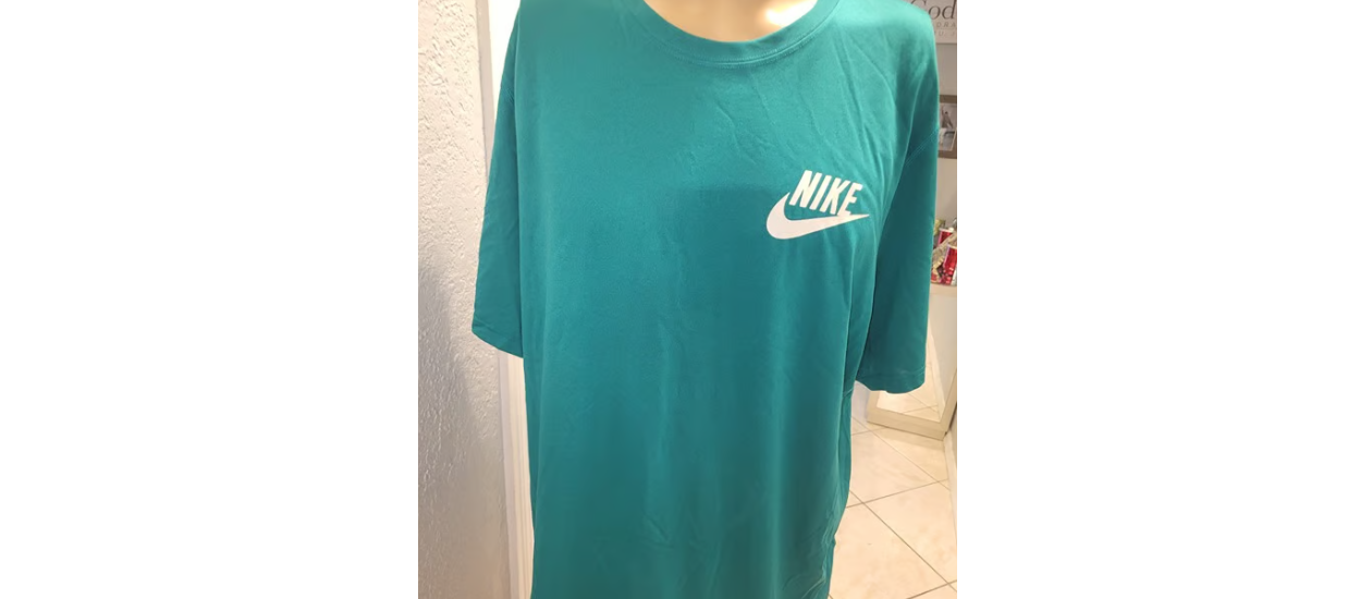 Nike Pro Dri Fit Mens T Shirt Green Short Sleeve Fitted Logo - Size 2XL