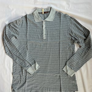 Bally Cotton Grey embroidery logo Pique Long sleeves Polo Shirt Italy  US44