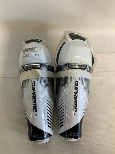 Used Bauer SUPREME S170 Junior Shin Guards White 10" 11823-S000033505