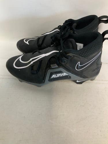 Used Nike ALPHA Adult FB Cleats Black Senior 10 11823-S000033499