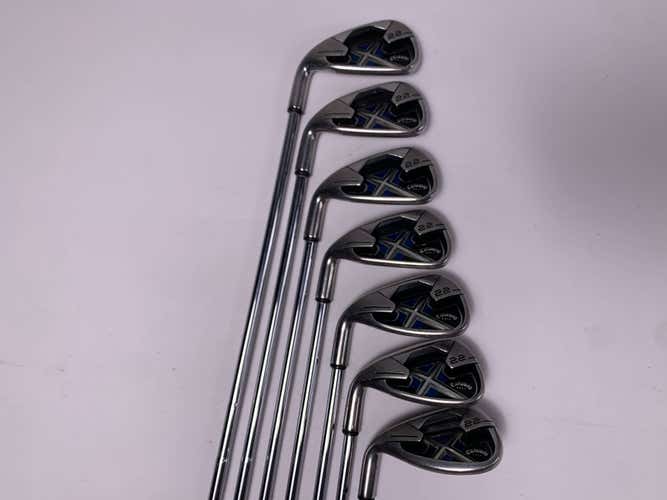 Callaway X-22 Iron Set 4-9+SW Uniflex Steel Mens LH-Missing PW