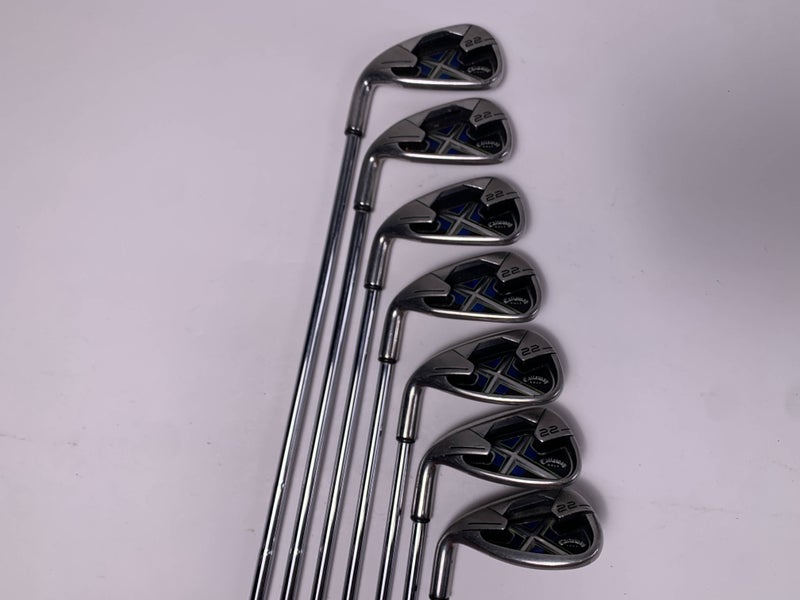 Callaway X-22 Iron Set 4-9+SW Uniflex Steel Mens LH-Missing PW