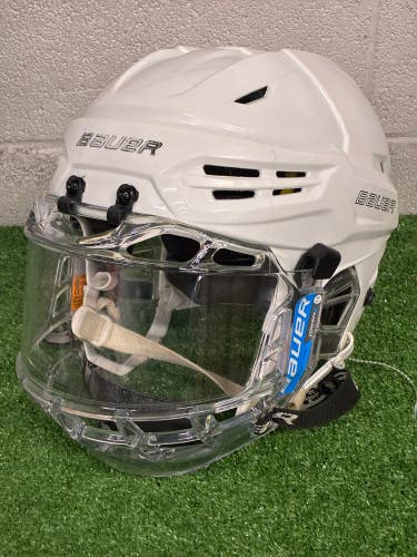 White Medium Bauer Re-Akt 95 Helmet (Used)