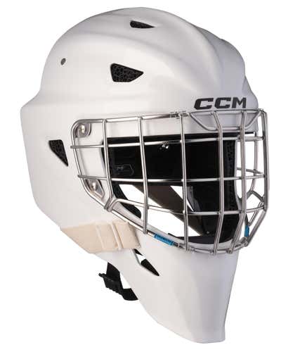 NEW CCM Pro Axis XF Goal Mask, Pro Stock, White, Large
