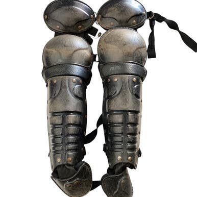 Used Rawlings JUNIOR LEG GUARDS Catchers Leg Guards Black Junior 11760-S000080542