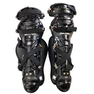Used MacGregor B 68 SHIN GUARDS Catchers Leg Guards Black Junior 11760-S000080525