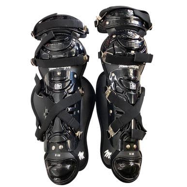 Used MacGregor B 68 SHIN GUARDS Catchers Leg Guards Black Junior 11760-S000080523