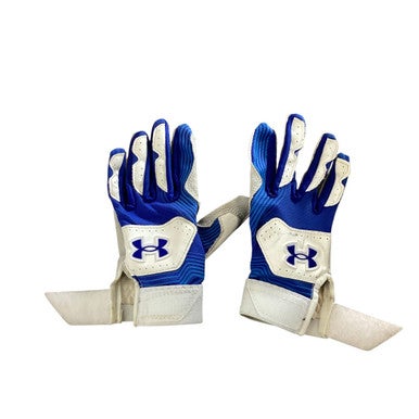 Used Easton BB/SB Batting Gloves Royal Blue And White SM 11760-S000080513