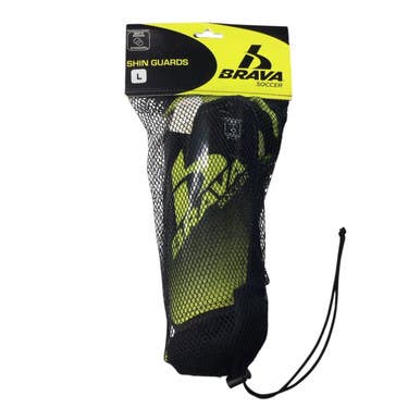 Used Brava Soccer Shin Guards Adult Black LG 11760-S000080482