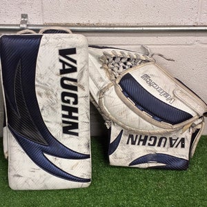 Intermediate Vaughn Velocity V3 Goalie Gloves & Blockers Regular (Used)