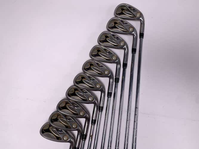 TaylorMade R7 Draw Iron Set 4-PW+AW+SW+LW Stiff Steel Mens RH Midsize Grips