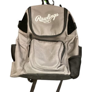 Used Rawlings BASEBALL BAG BB/SB Player Backpack Grey 11884-S000050956