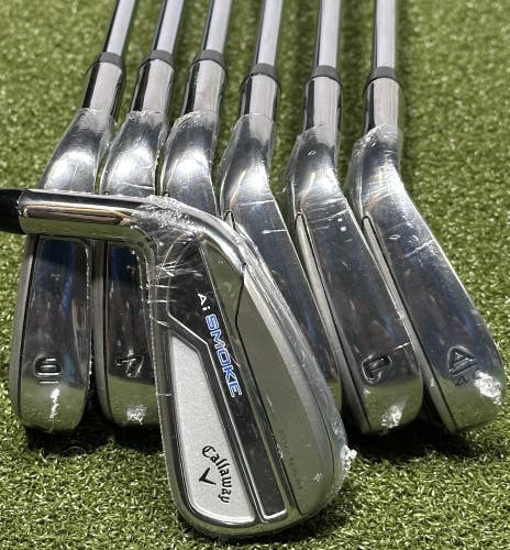 NEW Callaway Paradym AI Smoke Iron Set 5-PW, AW Steel Elevate MPH 95 Regular LH