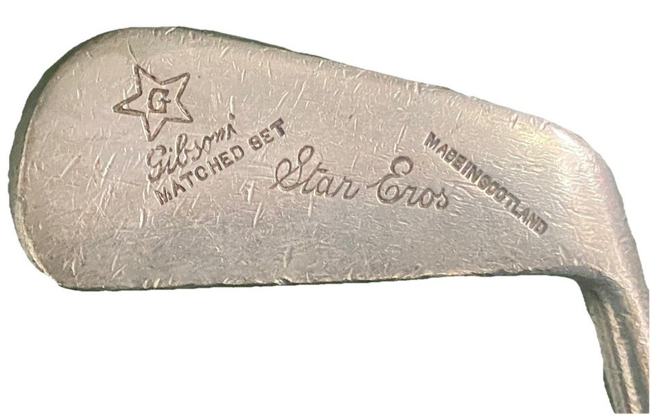 Gibson's Star Eros Made In Scotland Matched Set Rustless 2 Iron Dot Face RH