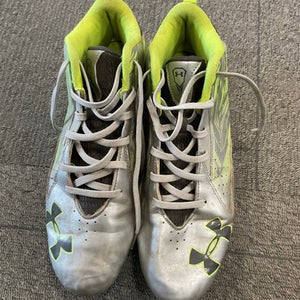 Used Under Armour Adult FB Cleats Grey Senior 10 11614-S000219604