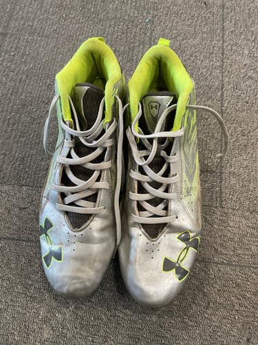 Used Under Armour Adult FB Cleats Grey Senior 10 11614-S000219604
