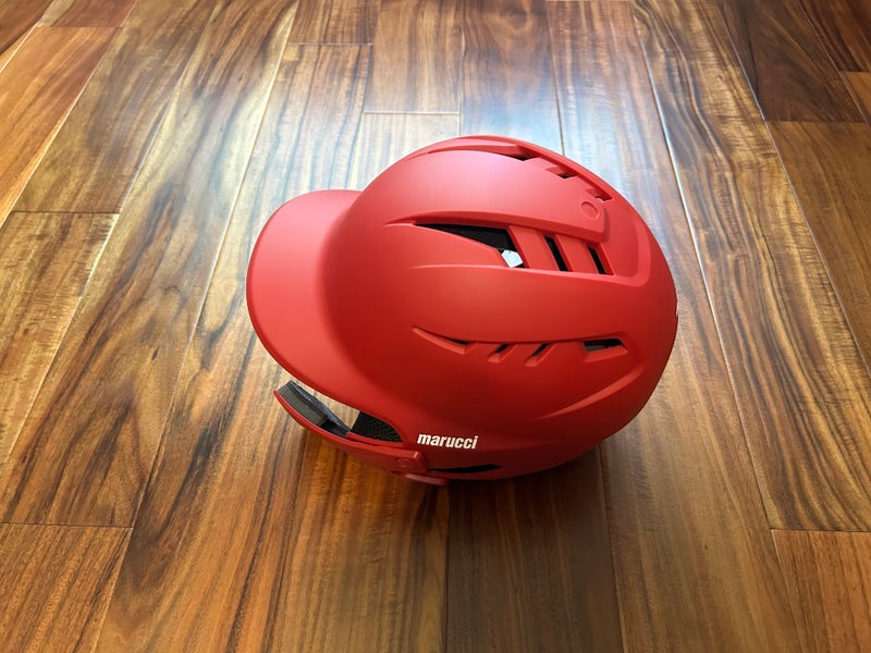 BRAND NEW Junior Marucci Duravent Batting Helmet with Jaw Guard (Red)